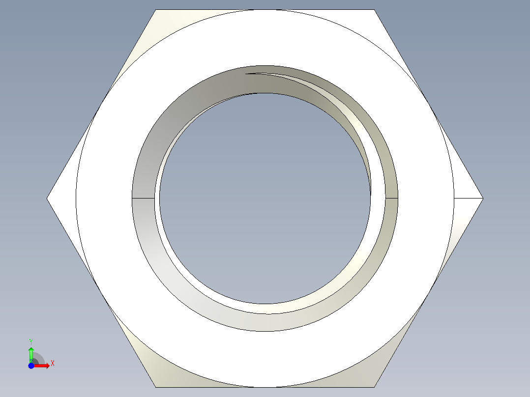DIN 934 螺母-M16 Nut.STEP前视图