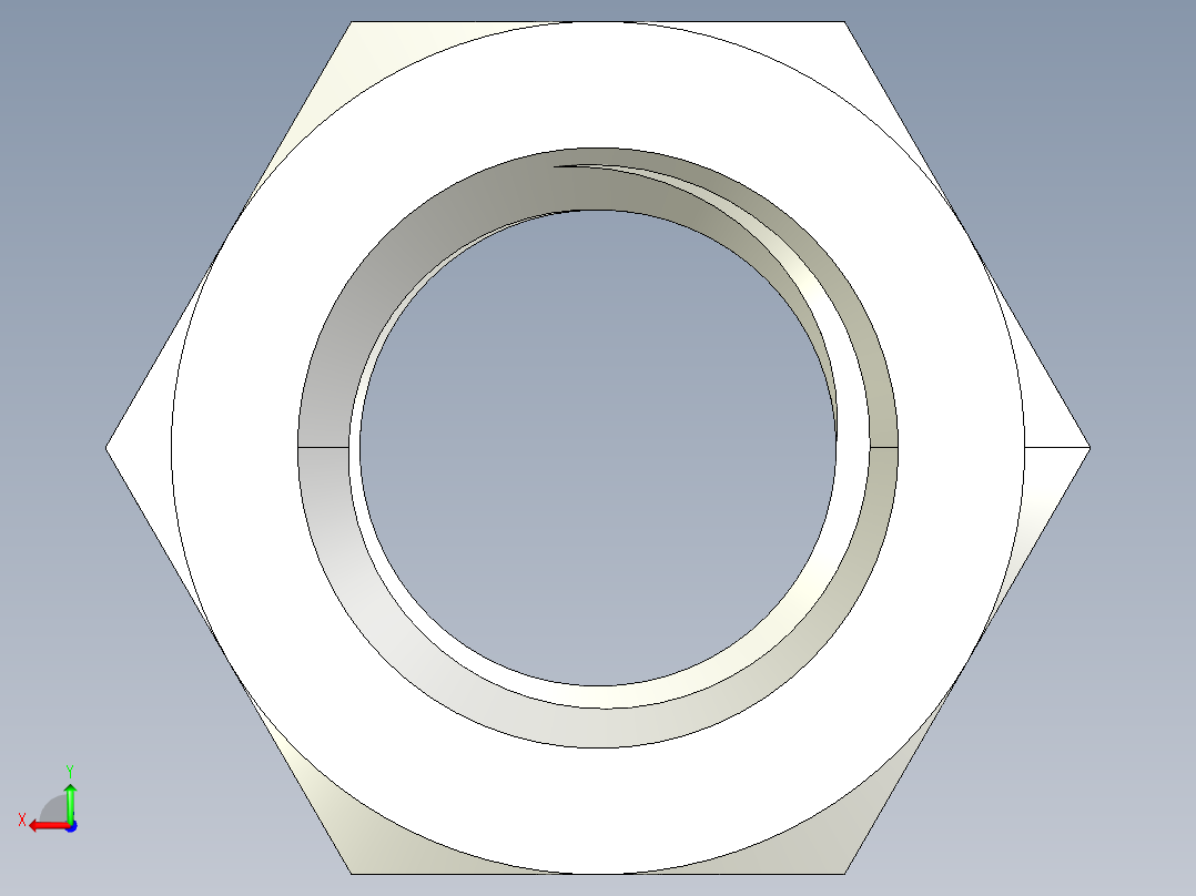 DIN 934 螺母-M16 Nut.STEP后视图