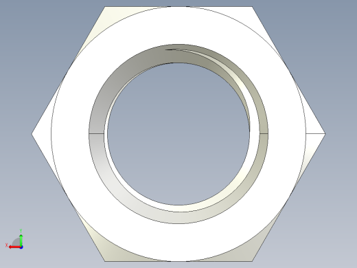DIN 934 螺母-M16 Nut.STEP后视缩略图