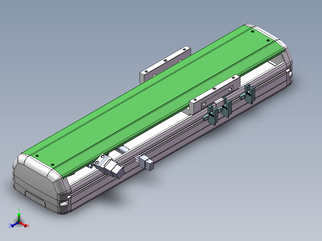 MTH丝杆半封闭模组MTH10-M-100WB正等轴测图