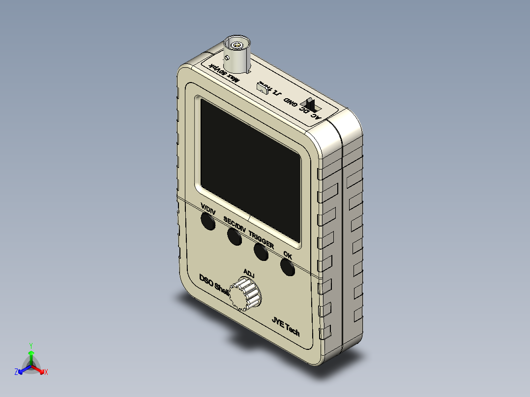 Dso150数字示波器正等轴测图