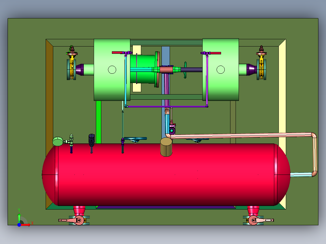 气氨冷量回收氨冷却器前视图