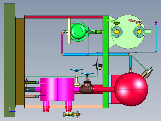 气氨冷量回收氨冷却器左视缩略图