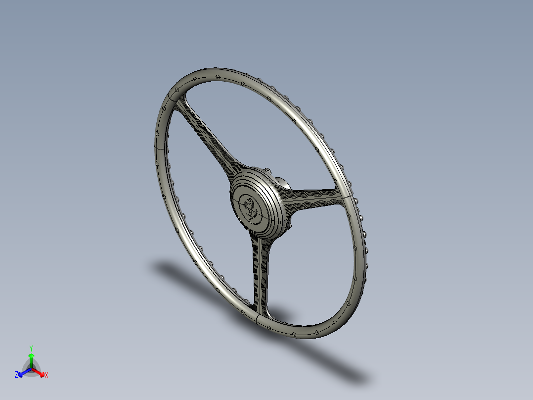 方向盘 (17)正等轴测图