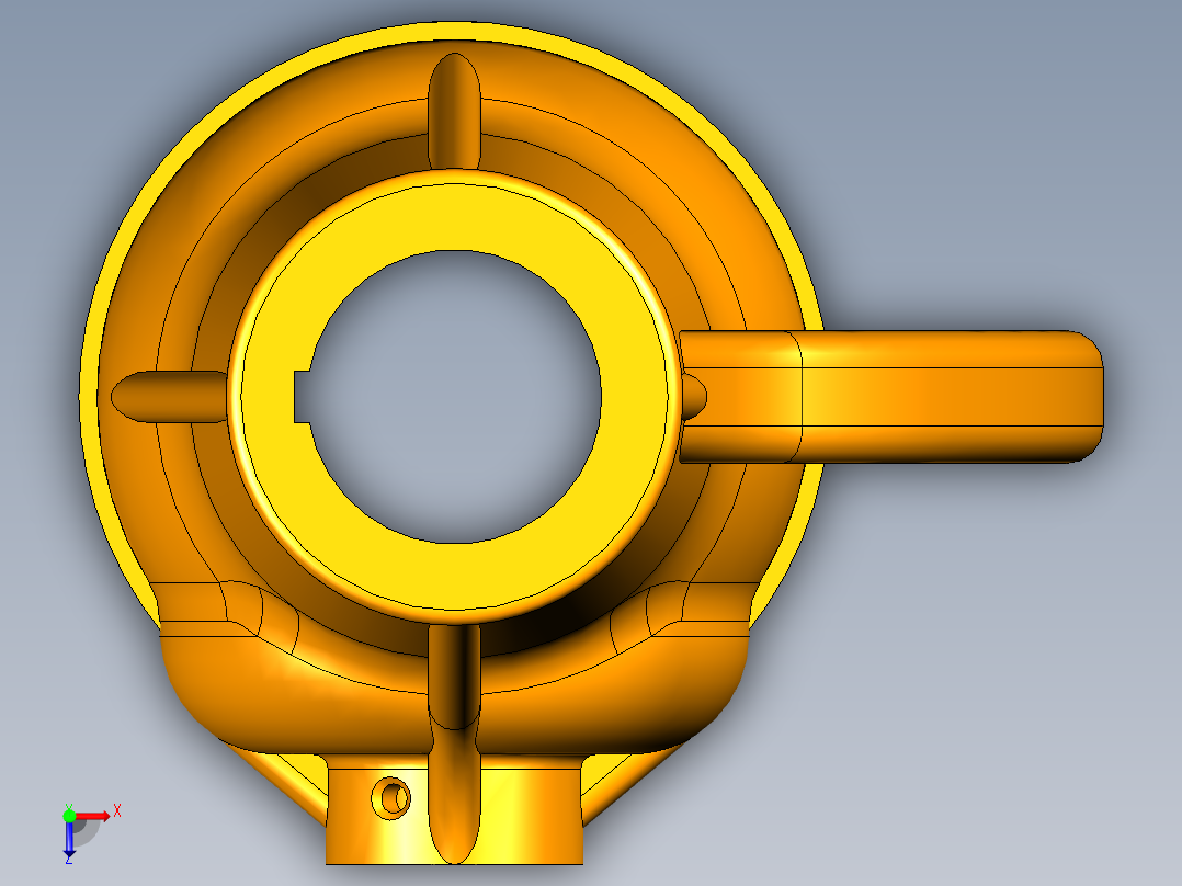 UG千斤顶模型俯视图