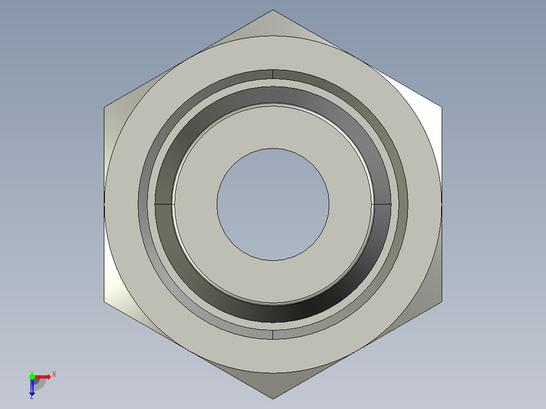 软管与硬管连接用工业通用接头0132_18_62俯视图
