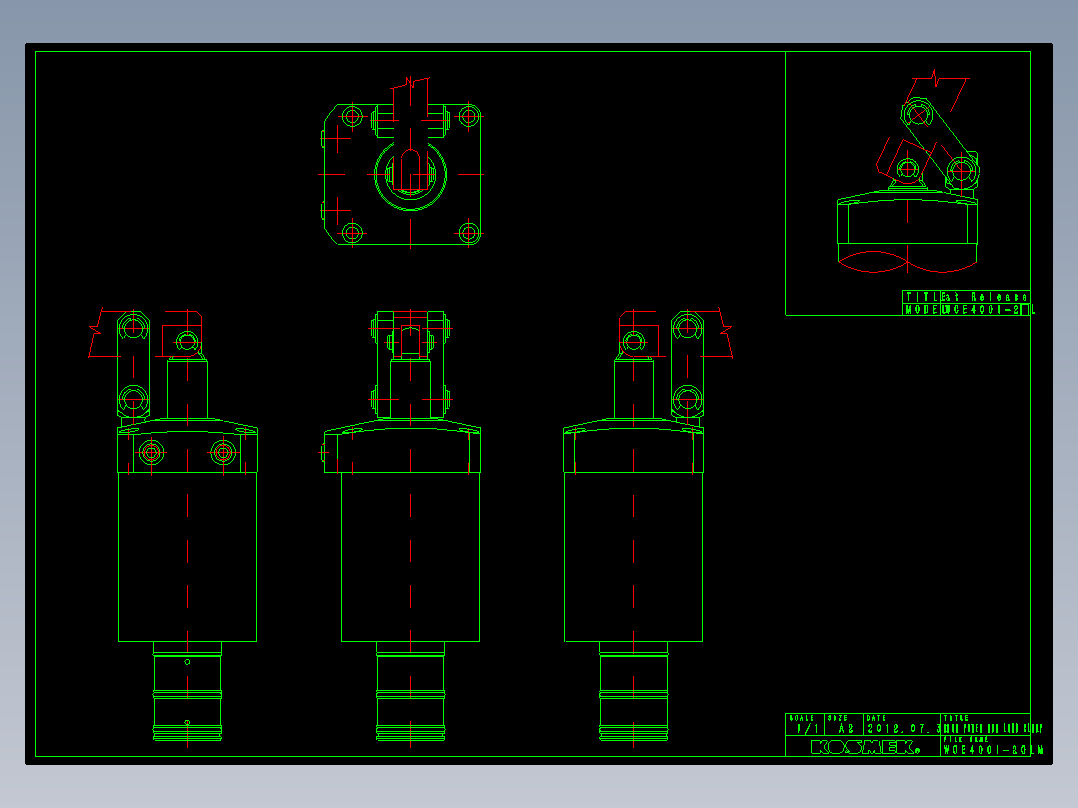 KOSMEKWCE4001-2GLM多系列多零件图纸模型多系列多零件图纸模型