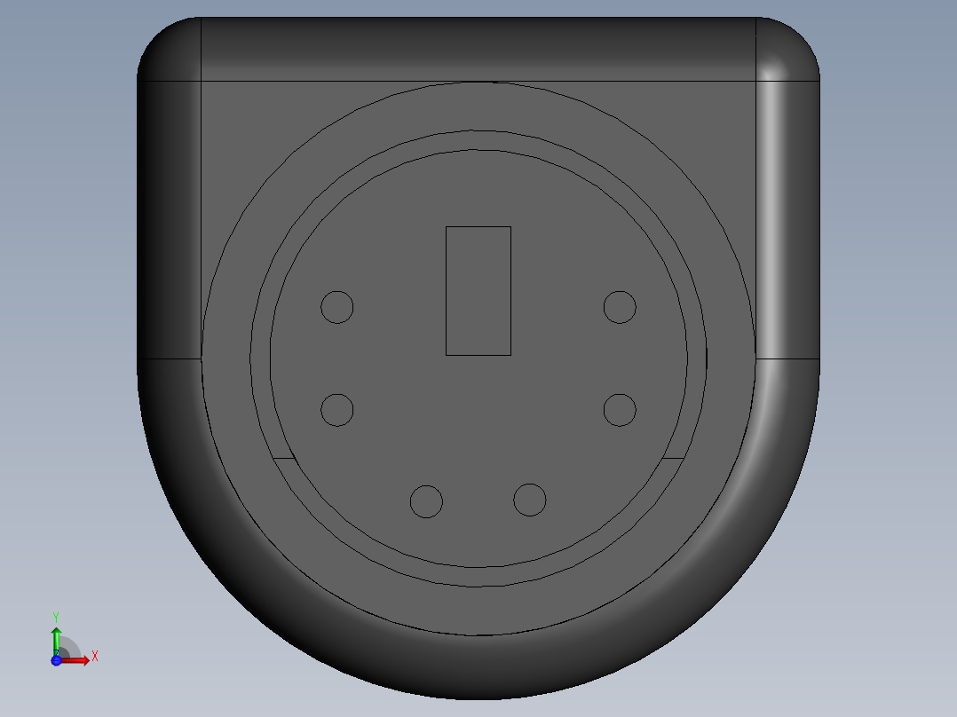 plug-6pin-minidin前视图