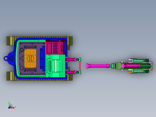 履带轮式一体水陆两用挖机前视缩略图