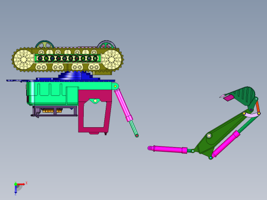 履带轮式一体水陆两用挖机俯视缩略图