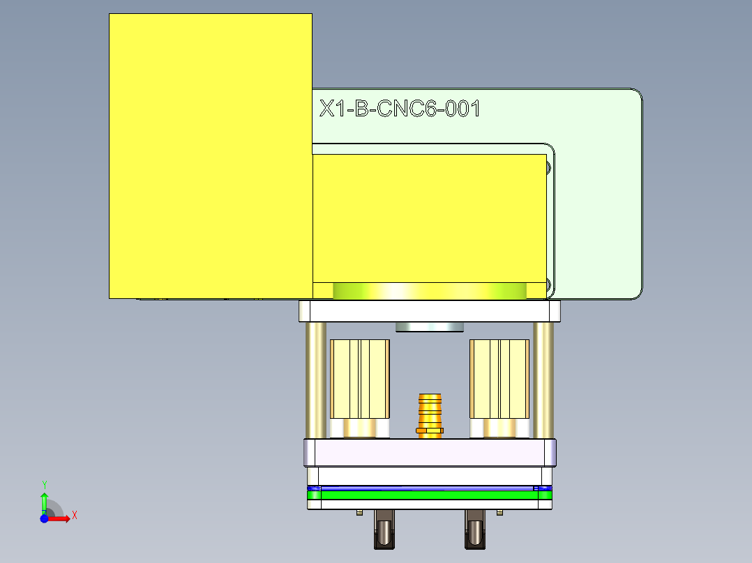 Z581C笔记本CNC工装夹具三维模型-CNC5-0804前视图