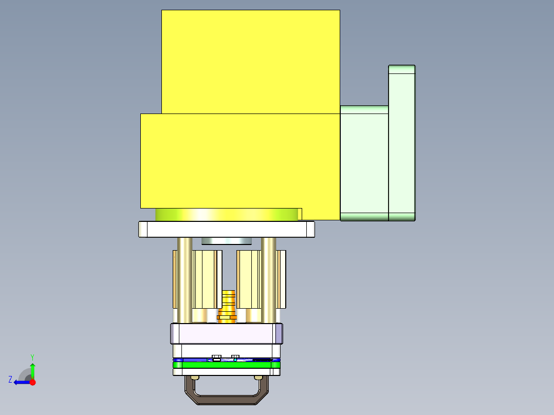 Z581C笔记本CNC工装夹具三维模型-CNC5-0804右视图