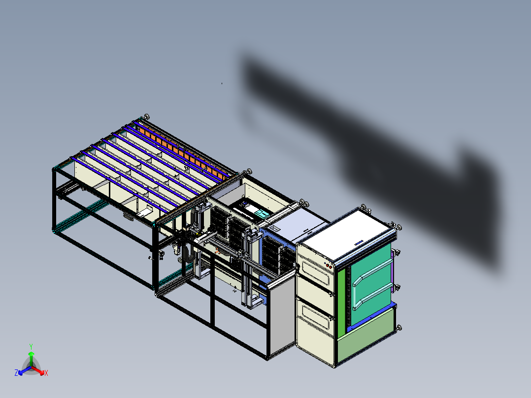 医疗试管挑样机_x_t正等轴测图