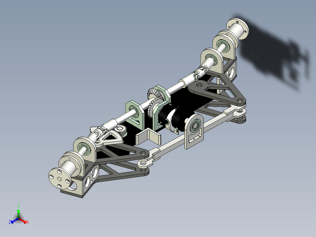 转向差速设计正等轴测图