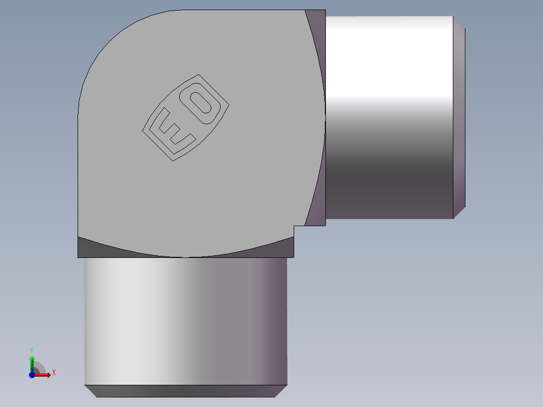 弯接头-W、1C9-16前视图