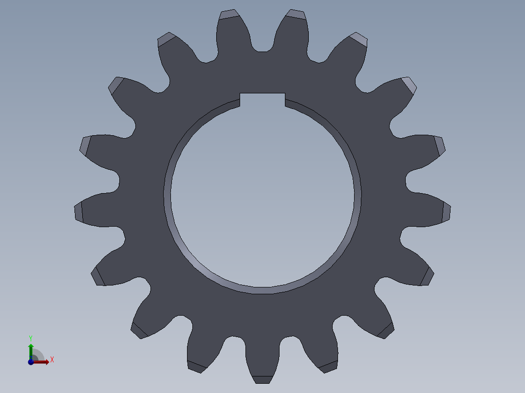 高速级小齿轮前视图