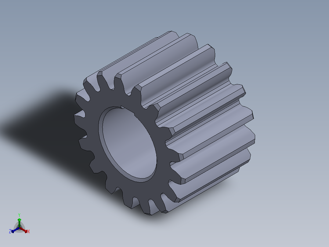 高速级小齿轮正等轴测图