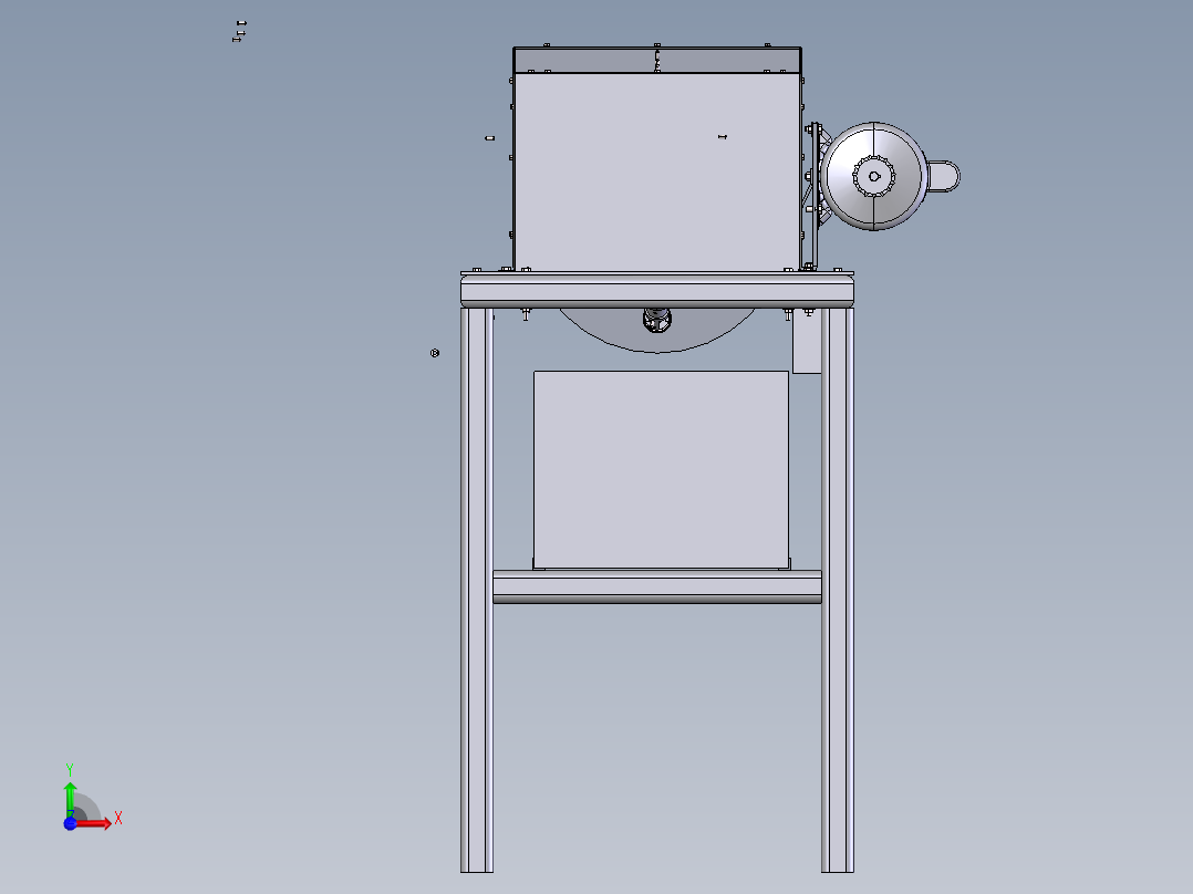 尖锋削刀机构前视图