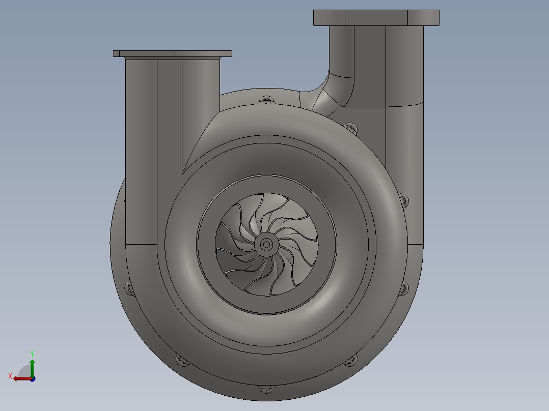 增压器(9)后视图