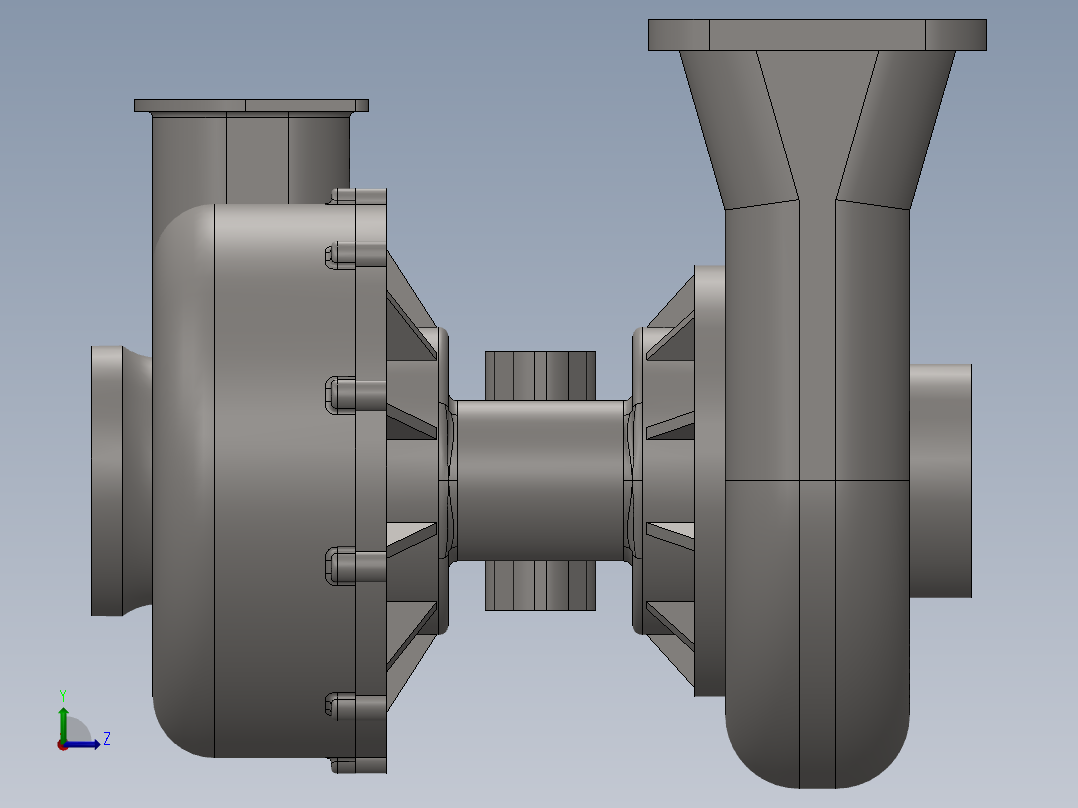 增压器(9)左视图