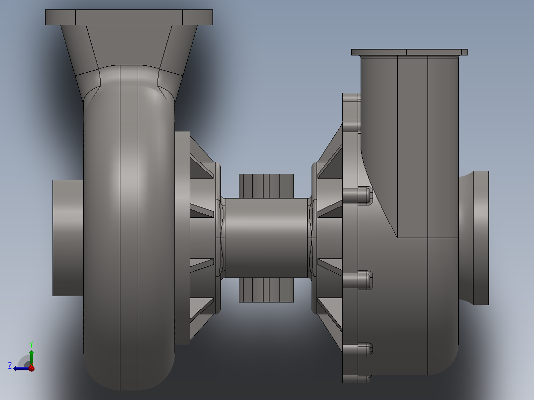 增压器(9)右视图