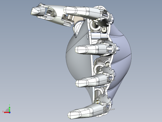 仿生机械手机械臂bionic-hand-concept STP后视缩略图