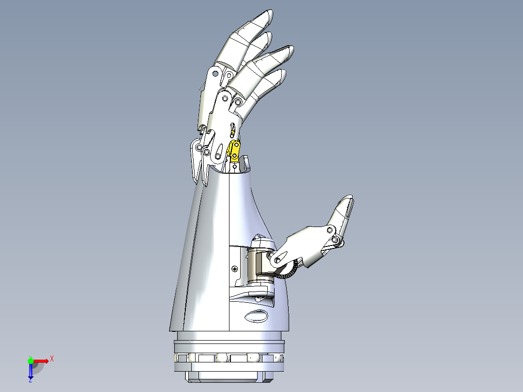 仿生机械手机械臂bionic-hand-concept STP俯视图
