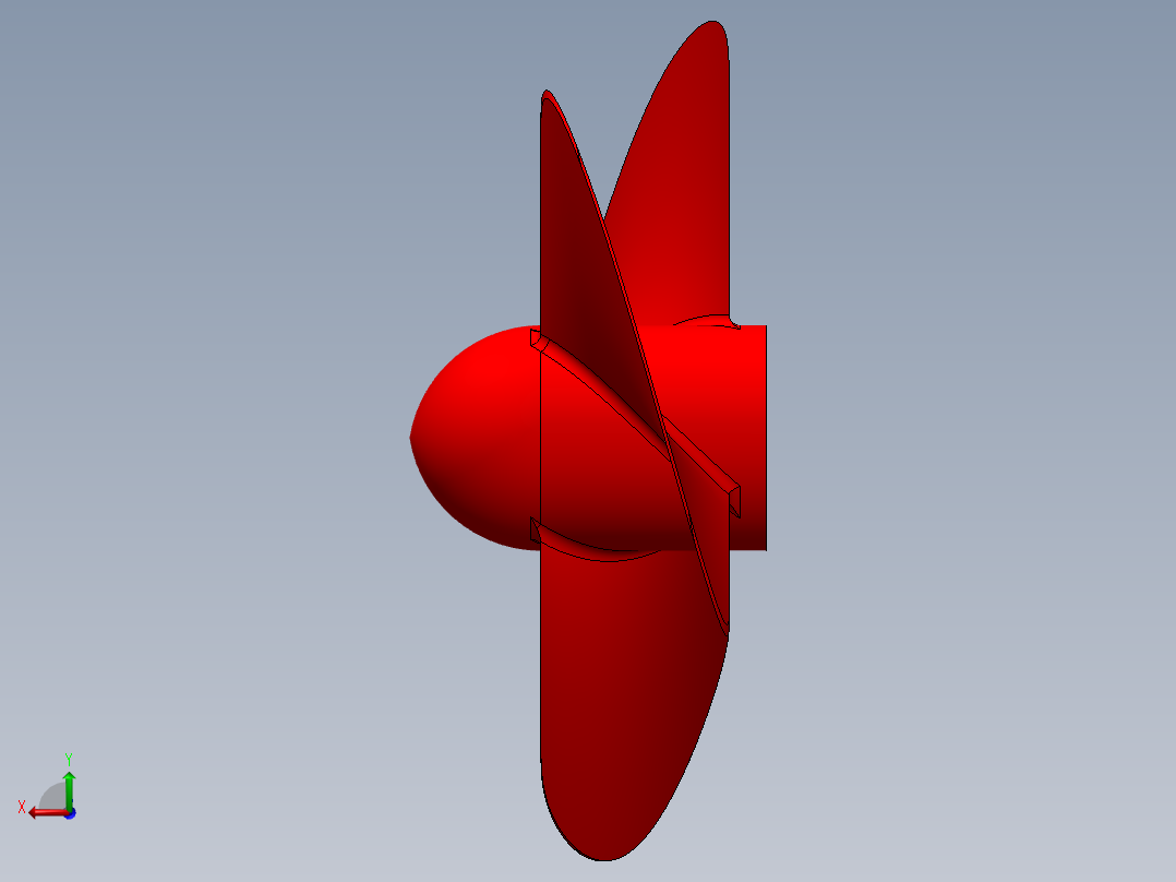 SolidWorks 教程：如何建模风扇叶片 _ CAD 初学者分步指南后视图