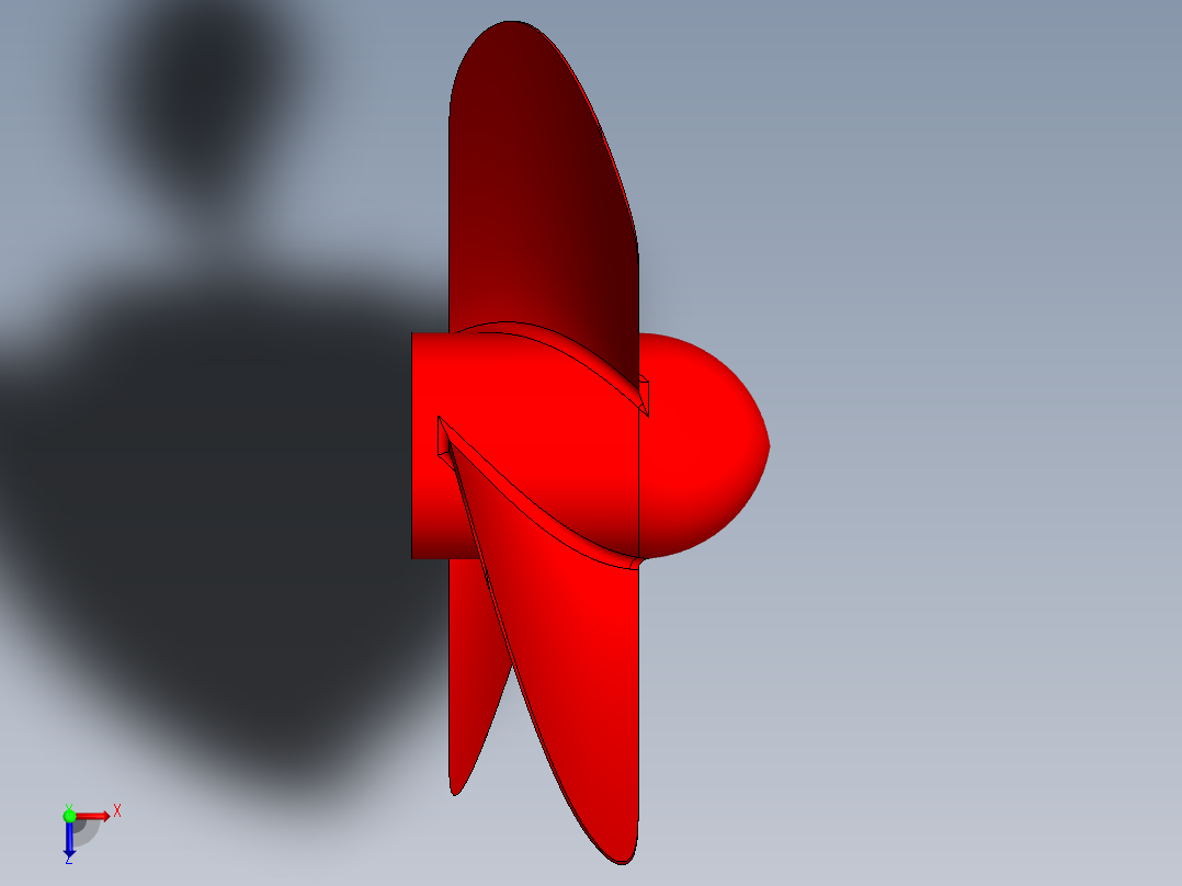 SolidWorks 教程：如何建模风扇叶片 _ CAD 初学者分步指南俯视图