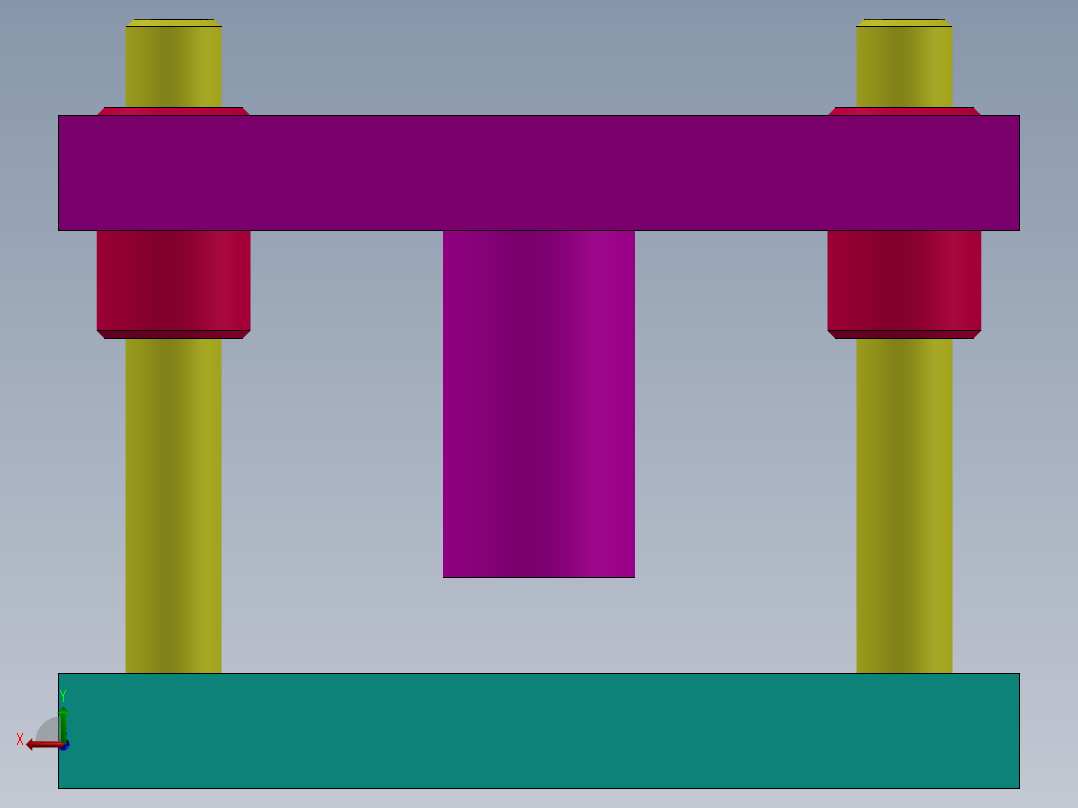 冲压工具组件后视图
