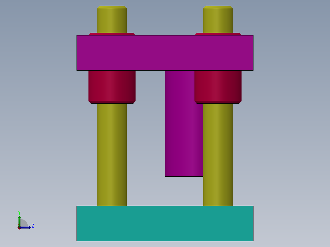 冲压工具组件左视图