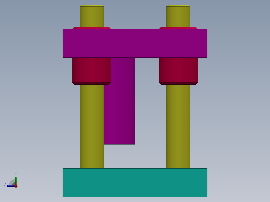冲压工具组件右视图