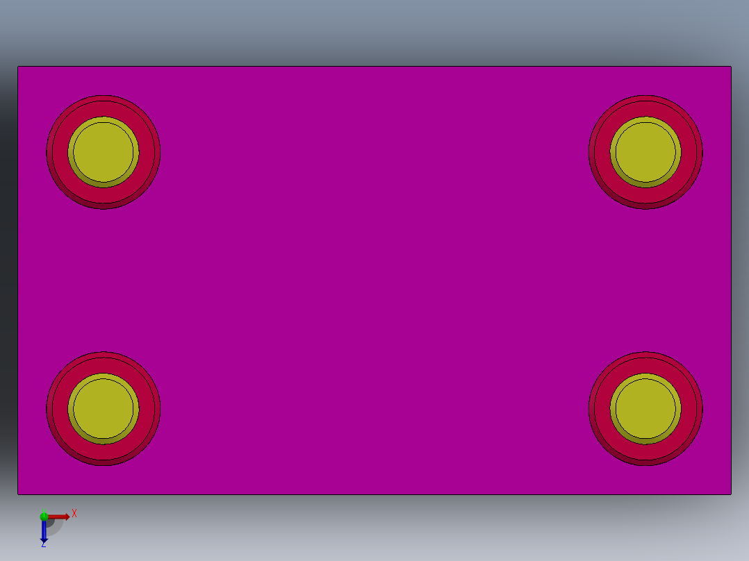 冲压工具组件俯视图