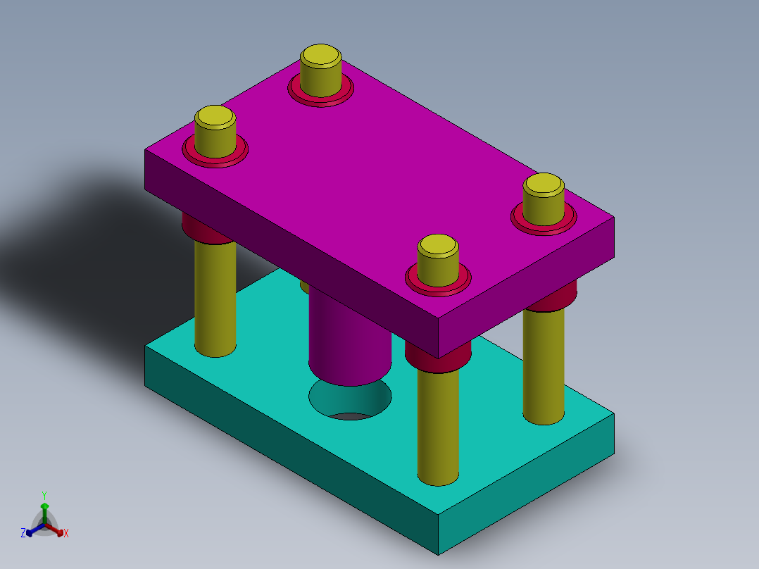 冲压工具组件正等轴测图