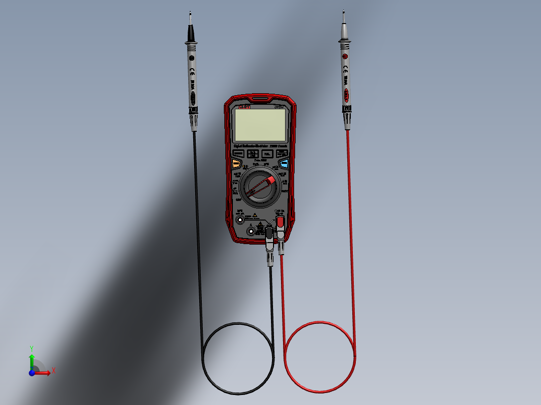 万用表和探头前视图