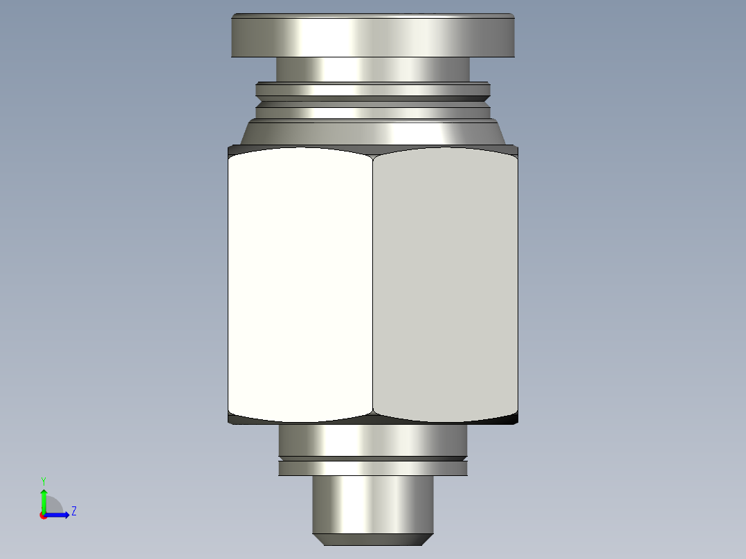 BPC6M5气接头亚德客左视图