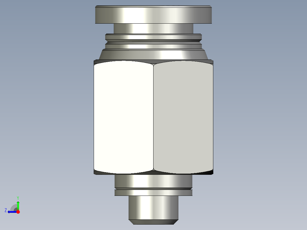 BPC6M5气接头亚德客右视图