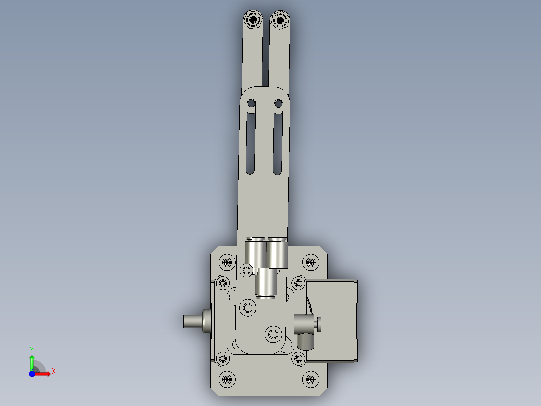 旋转排出机构前视图