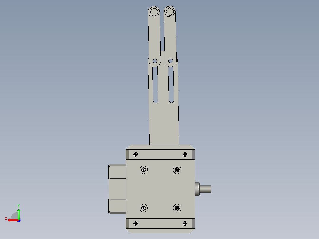旋转排出机构后视图