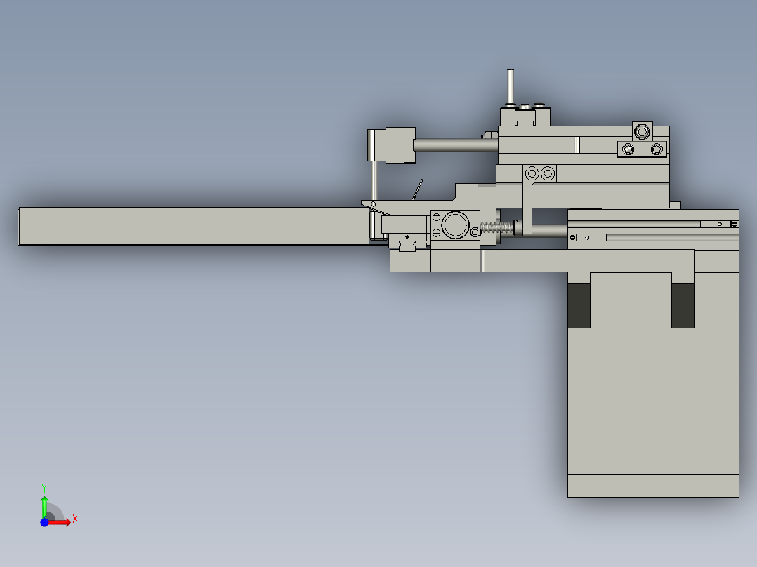 11插舌折盒模组前视图
