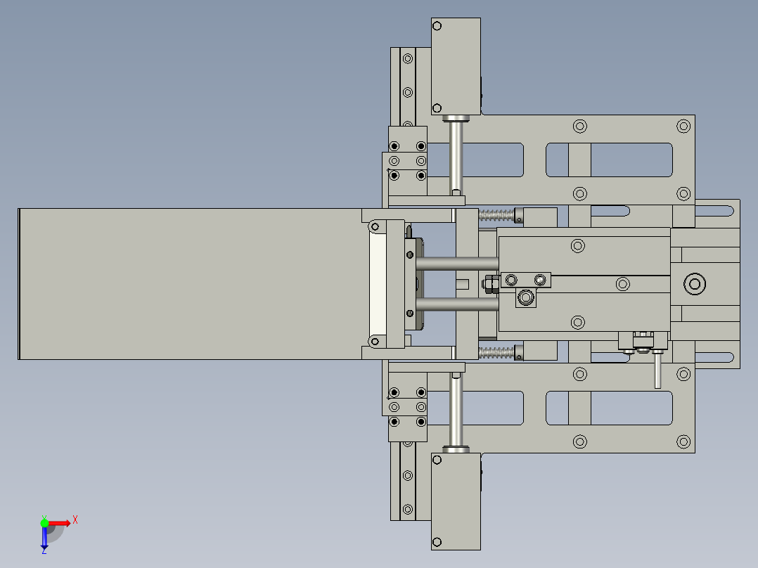 11插舌折盒模组俯视图