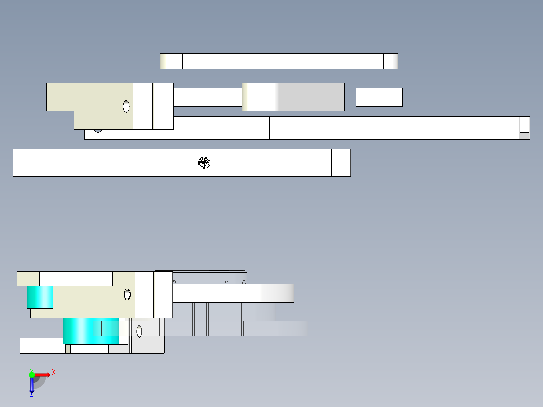 低速输纸机给纸头俯视图