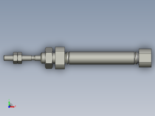 笔形气缸PSB6x10R亚德客前视缩略图