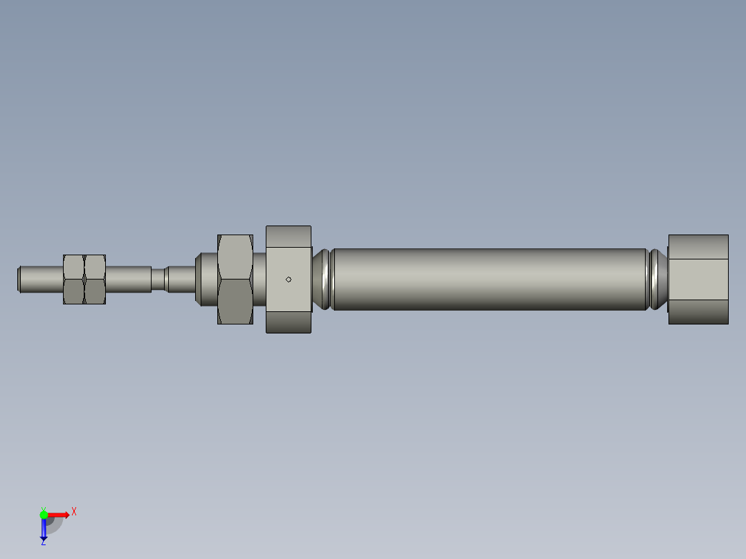 笔形气缸PSB6x10R亚德客俯视图
