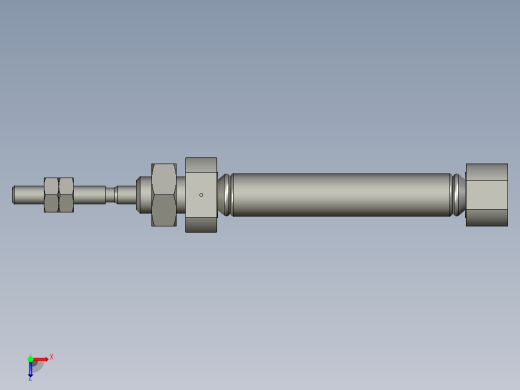 笔形气缸PSB6x10R亚德客俯视缩略图