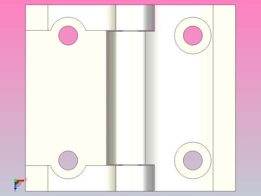 螺钉安装型阻尼合页[PDDS-A]俯视缩略图