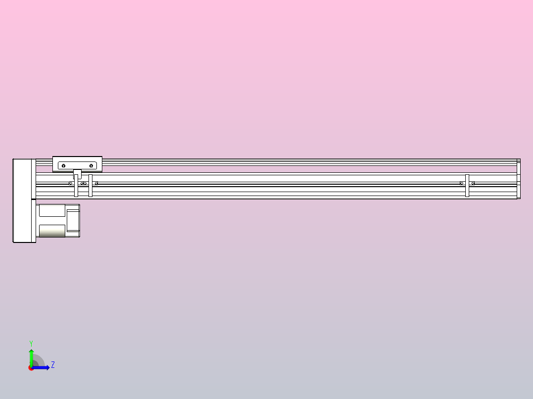 MTH13标准螺杆滑台[MTH13-L#-700-BM-P20-C3]左视图