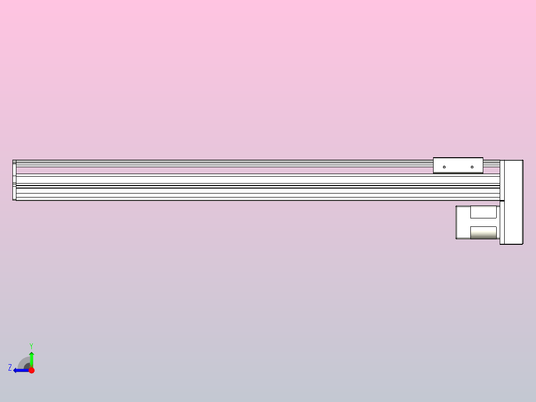MTH13标准螺杆滑台[MTH13-L#-700-BM-P20-C3]右视图