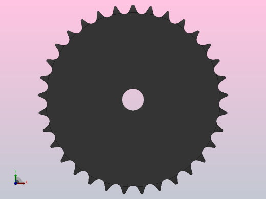 直孔链轮08B型_33-08B-1后视缩略图