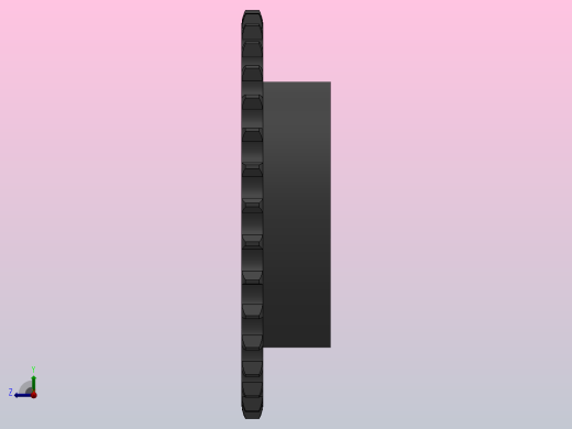 直孔链轮08B型_33-08B-1左视缩略图